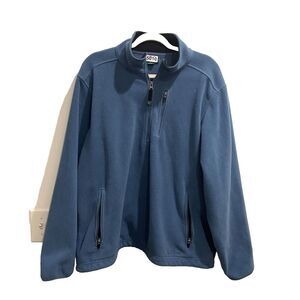 Vtg LL Bean Men's 1/4-Zip Fleece Pullover Sweatshirt Sweater L Tall Blue Outdoor